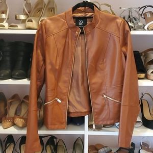 Camel faux leather jack from NY&C Size small